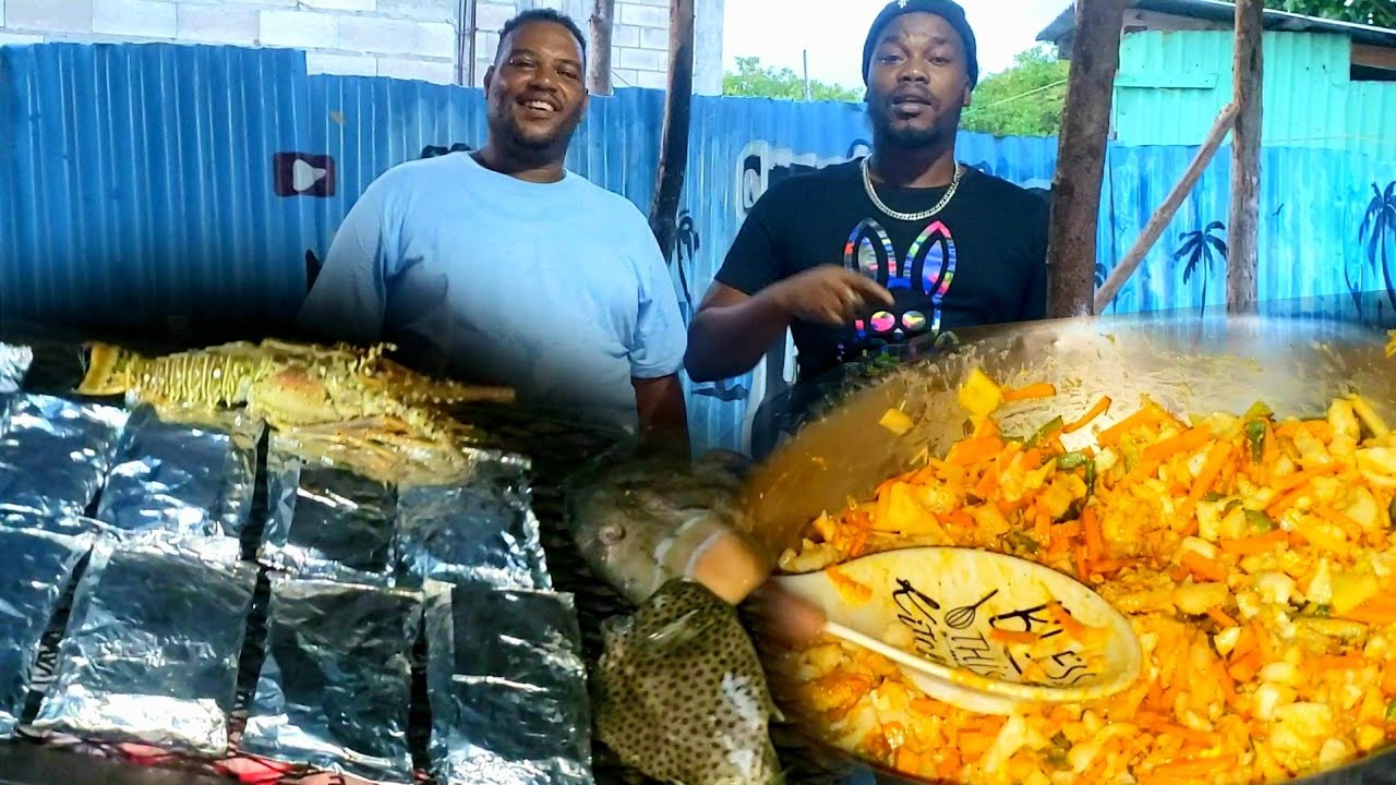 roast conch n fish 🐟 at chef leng HQ must watch 