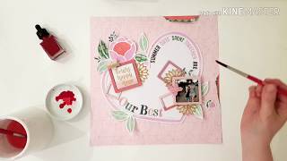 Summer Days Spent Together - Scrapbook Process Video with Amanda Baldwin