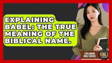 Explaining Babel: The True Meaning Of The Biblical Name. - Explaining Bible Verses