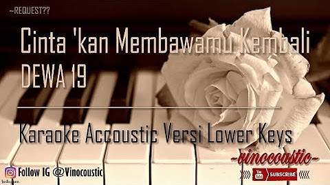 Dewa 19 - Cinta Kan Membawamu Kembali Karaoke Piano Versi Lower Keys