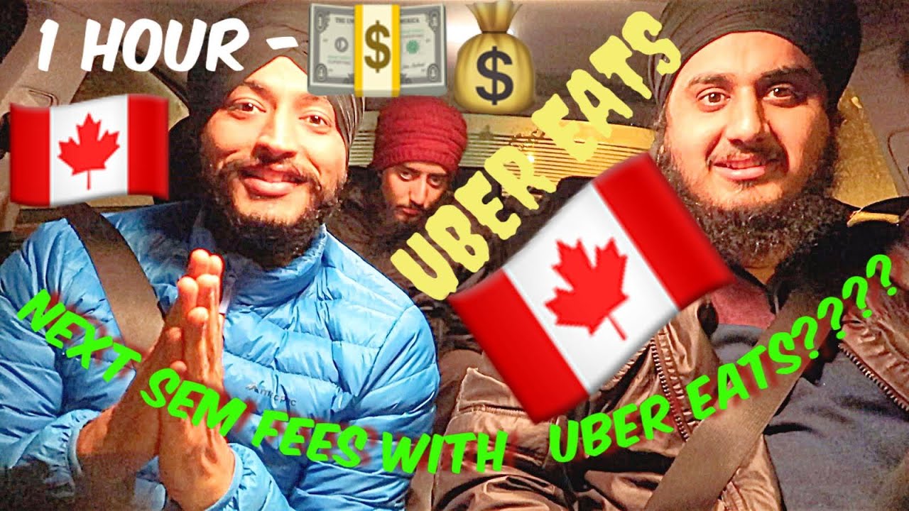 Student doing Uber eats in canada 🇨🇦🇨🇦🇨🇦. Next semester fees with uber eats???? I VLOG-21 I ...