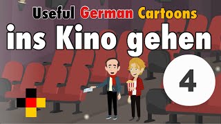 Useful German Cartoons: ins Kino gehen - go to the movies (past tense) - Learn German