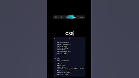 Navbar Using Html And Css | Web Development #shorts #html #css #coding #webdesign #shortvideo