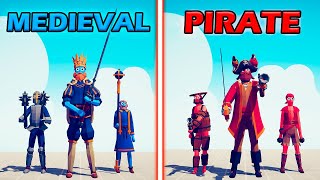MEDIEVAL TEAM vs PIRATE TEAM - Totally Accurate Battle Simulator | TABS