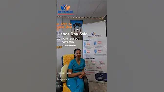 Labor Day Sale || 20% off vitamin infusions || MODD Wellness Clinic thumbnail