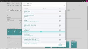 How to change the Role Center - Microsoft Dynamics 365 Business Central
