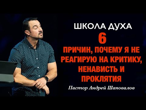 Видео: «6 причин, почему я не реагирую на критику, ненависть и проклятия». Пастор Андрей Шаповалов.