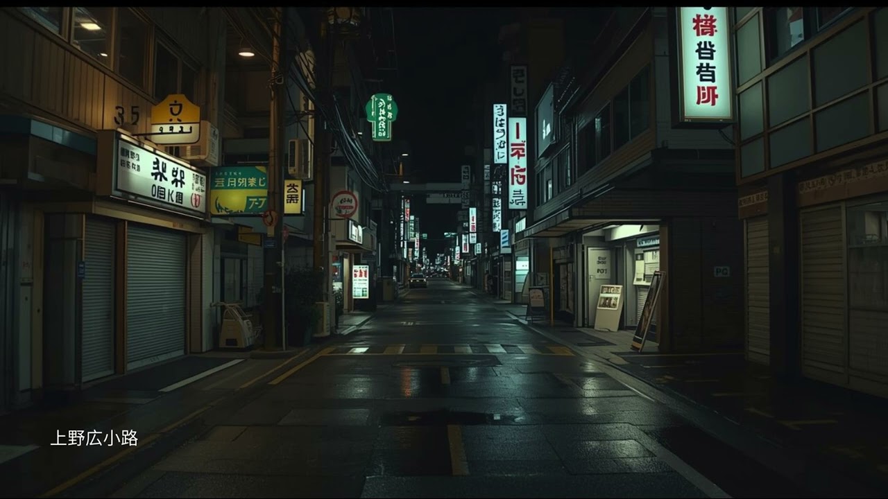 上野広小路駅の夜🎵 東京ローファイ駅巡り🎧 ノスタルジックなローファイ音楽