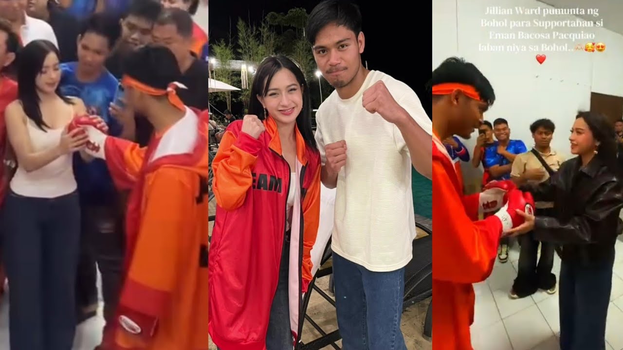 Nakakakilig naman sina Jillian Ward at Emman Bacosa Pacquiao sa mismong laban nito