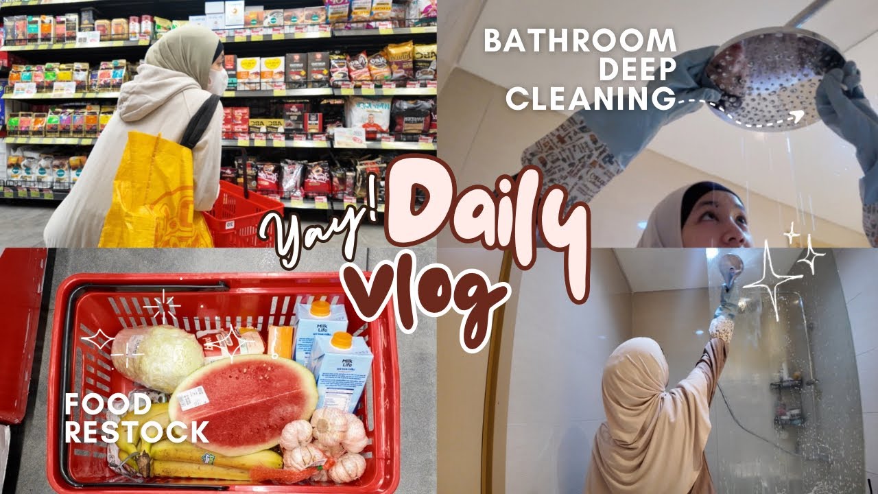 Daily Vlog 10 | Прогулка со мной, хлеб с солью, генеральная уборка ванной комнаты, пополнение зап...