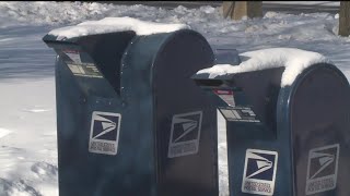 Customers rush to the post office before winter storms