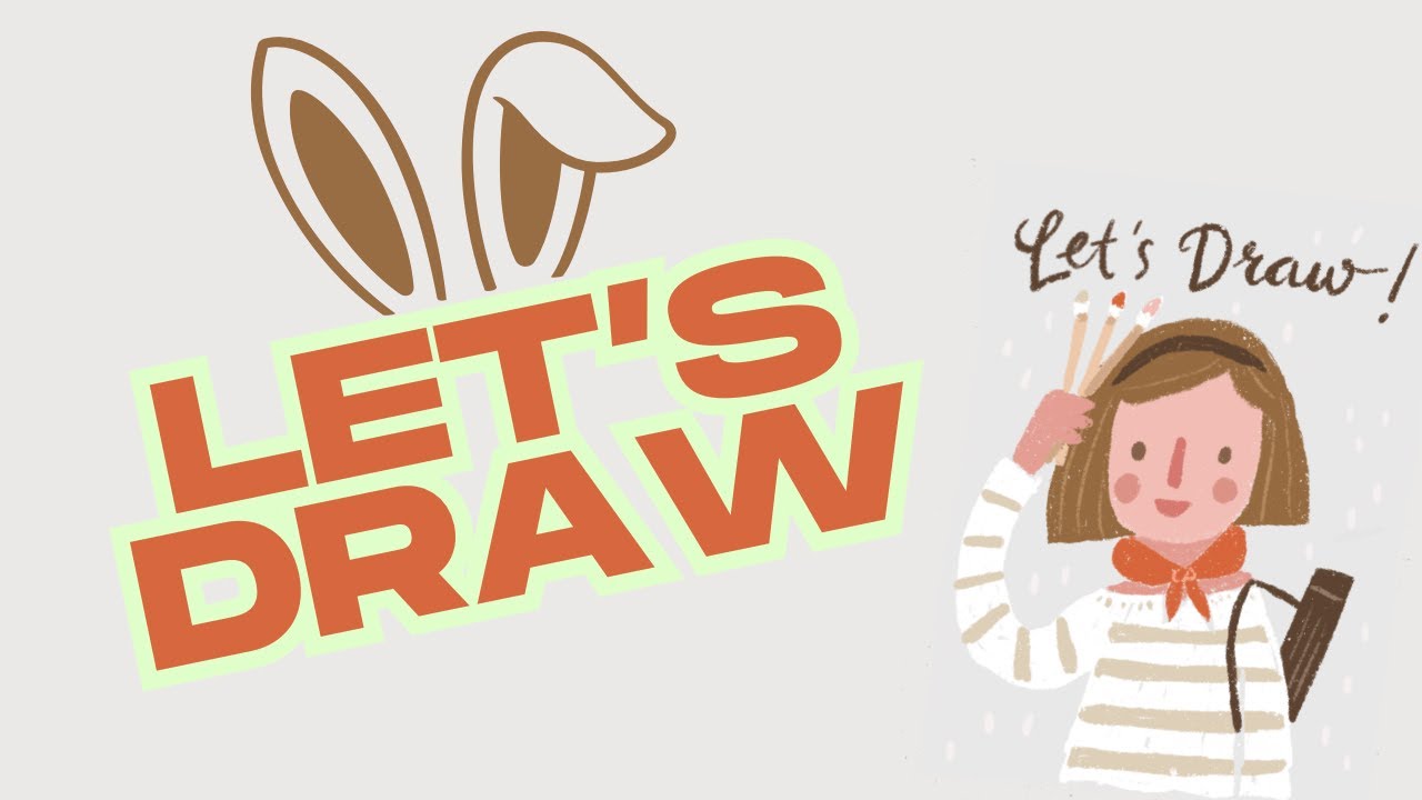Draw with me | Easy Bunny/Rabbit drawing tutorial for beginners ...