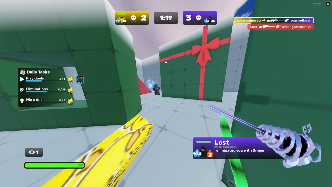 I used NO crosshair in Roblox Rivals!