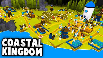 Kingdoms and Robots! Building an Epic Coastal Kingdom! (The Colonists Gameplay)