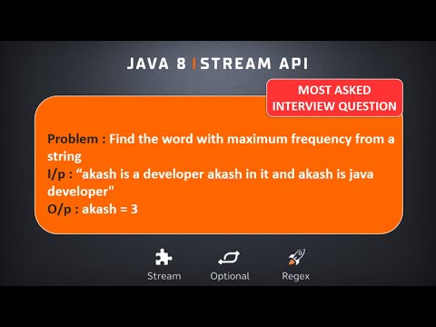 Java Interview Question | Find Maximum Frequency Word using Java 8 Streams