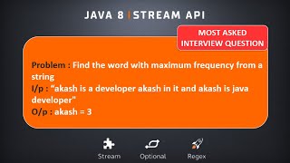 Java Interview Question | Find Maximum Frequency Word using Java 8 Streams