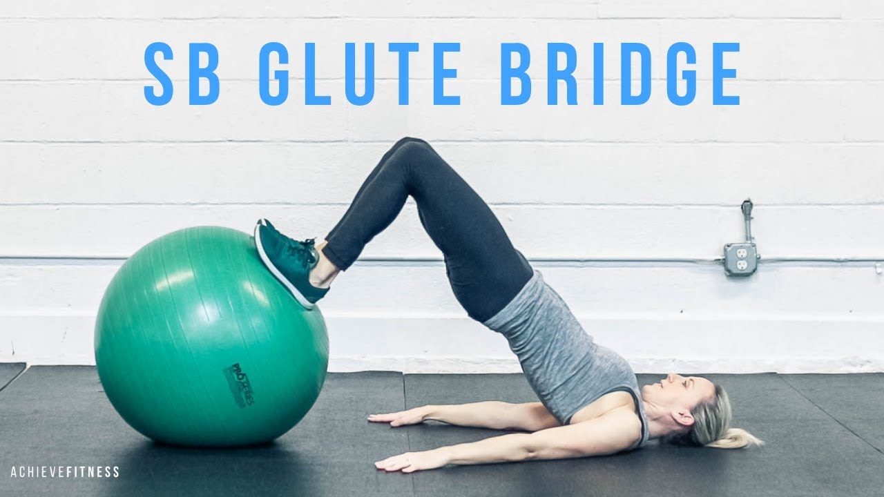 Stability Ball Glute Bridge - YouTube