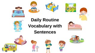 Daily Routine Vocabulary with Sentences l English Listening I Skills-Speaking Skills