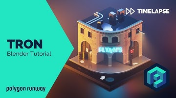 Tron Arcade - Blender 2.8 Low Poly 3D Modeling Timelapse Tutorial