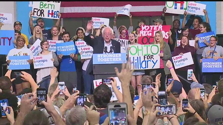 Senator Bernie Sanders speaks to college students ...