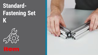 How do I connect item profiles with Standard Fastening Set K – ideal for enclosing panels?
