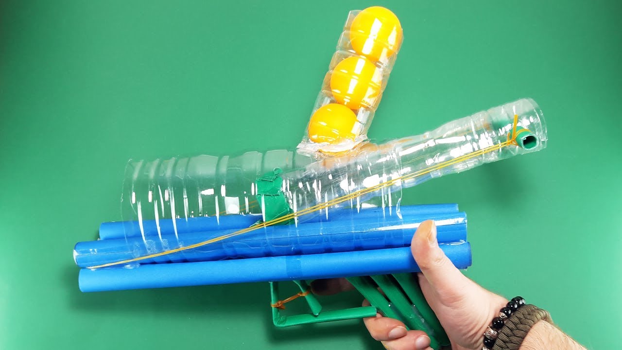 How To Make A Ping Pong Ball Launcher Using Plastic Bottle