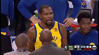 Kevin Durant Ejection Vs Bucks March 29, 2018 2017-2018
