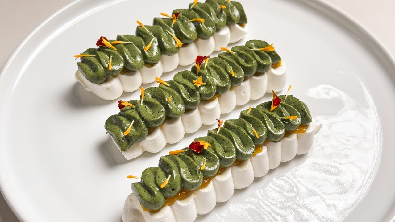 Nowoczesna BEZA jak z cukierni! Z kremem z MATCHA i czarnym sezamem