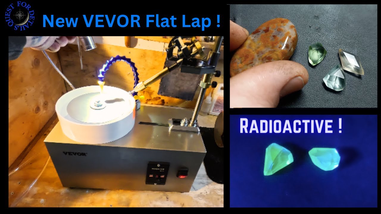 Creating Beautiful Gems With The New VEVOR  Faceting Machine ! Radioactive ! By : Quest For Details