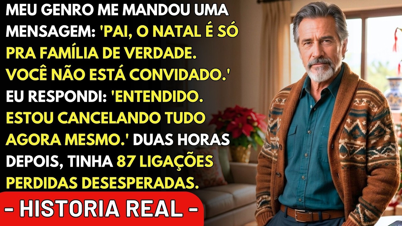 Na quinta-feira antes do Natal, recebi um áudio da minha filha dizendo que eu não estava convidado para a ceia. Dois minutos depois, meu genro me mandou uma mensagem: "Quem sustenta a casa tem voz...