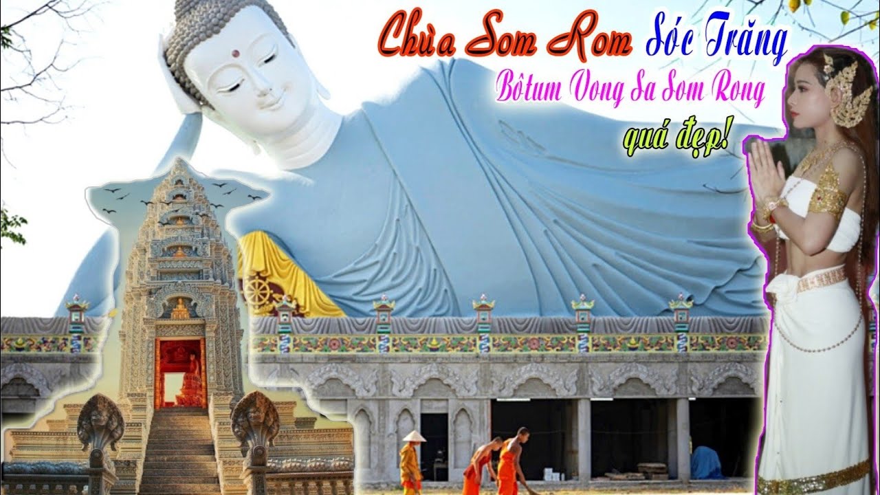 Thôn nữ Khmer đi Chùa Phật Nằm nổi tiếng nhất Sóc Trăng, check in tòa bảo tháp vạn người mê! #243