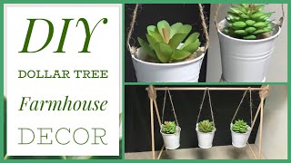 DIY Dollar Tree Succulent Planters | Everyday Farmhouse Decor | Easy Home Decor 2020 | Simple DIYer