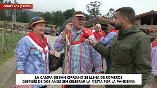 La campa de San Cipriano se llena de romeros después de dos años sin celebrar la fiesta