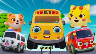Wheel On The Little Bus | Let’s Jump Together | Nursery Rhymes & Kids Songs - Baby Car Songs TV
