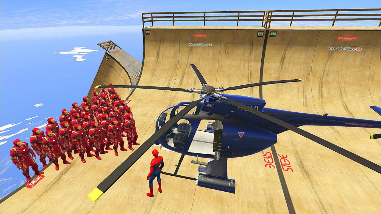 GTA 5 Crazy Ragdolls Spiderman Vs Iron man vol.3 EPIC (Euphoria Physics, Funny Moments) Jumps/Fails