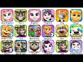 Talking Tom 2, Talking Tom 1, Talking Angela 2, Talking Ben, Talking Hank, Talking Cat ,Talking Hank
