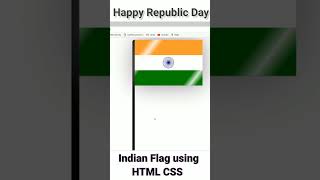 #republicday Indian Flag by using || HTML || CSS #indian_flag #html_css #happy_republic_day_2023 screenshot 1