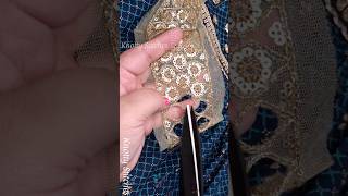 Anarkali kurti neck Design with sequin patches #shorts screenshot 1