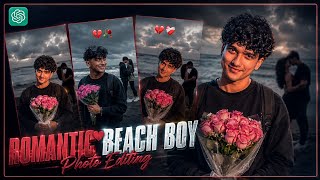Romantic Beach Boy Photo Editing | Chatgpt Beach Boy Photo Editing Prompt | Beach Ai Photo Editing  screenshot 2