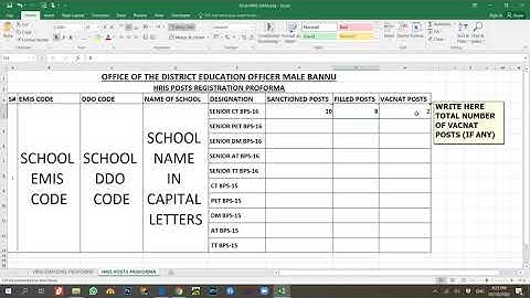 HRIS PROFORMAS FILLING METHOD OLD ONE SYSTEM
