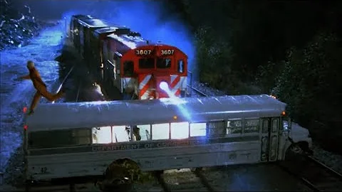 Wrongfully Accused - Bus Crash / Train Chase Scene (1080p)