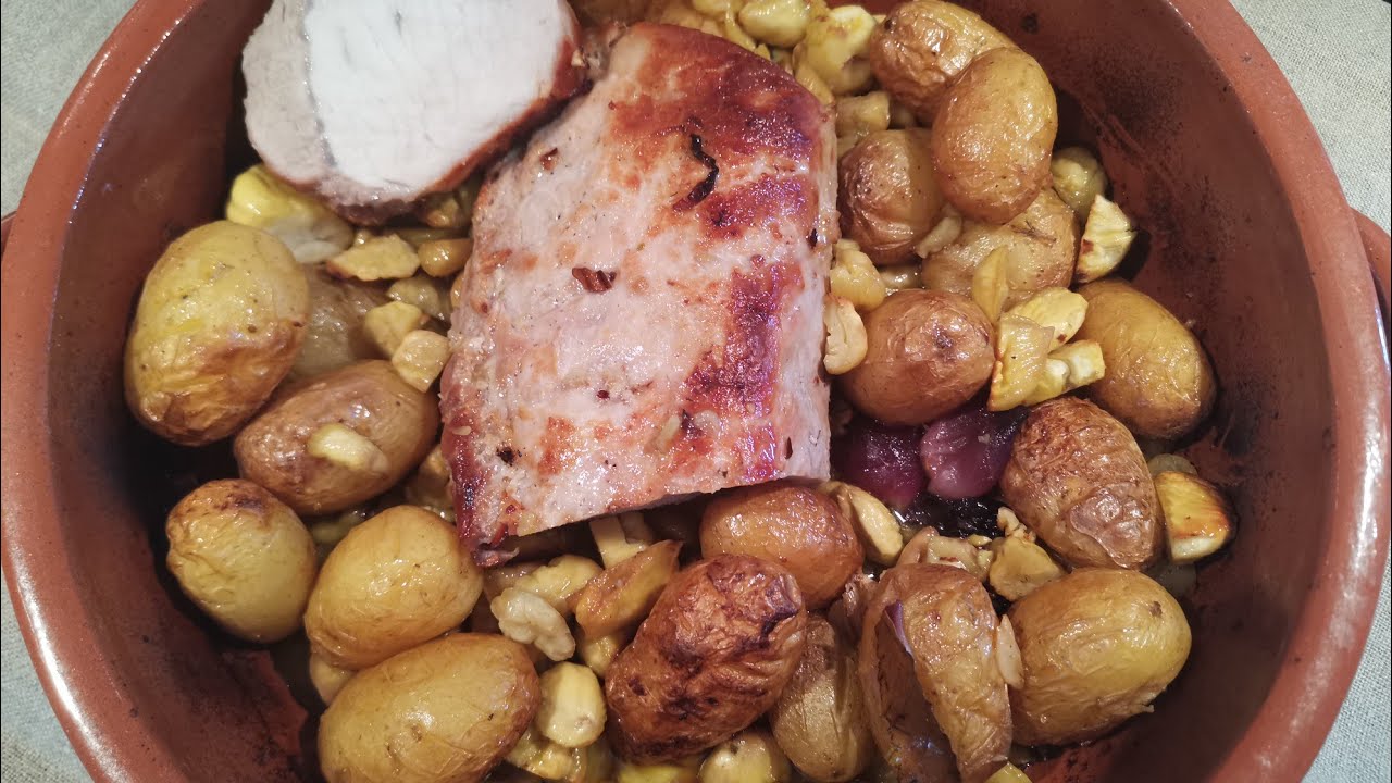 Lombo de porco com castanhas