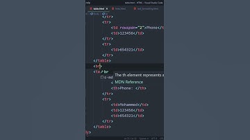 سمات colspan و rowspan لدمج أعمدة وصفوف الجدول | #html #تعليم #shorts