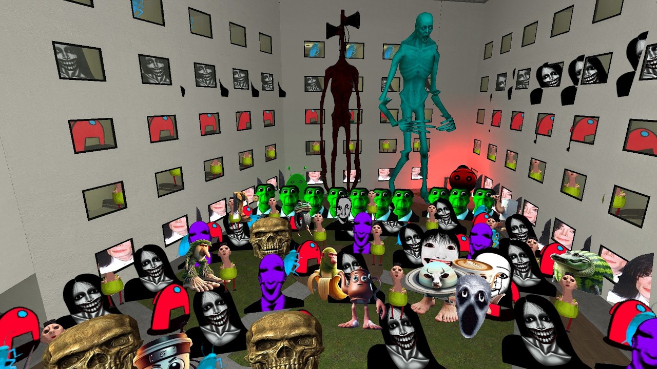 Siren Head & The Blue Giant Dropped In… This Nextbot Room Turned Into Chaos 😱