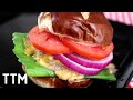 Cheeseburger on a Pretzel Bun ~ EASY Burger Recipe