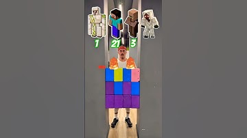 🦠Golem🗿vs Steve🙆‍♂️vs Inhabitant🤷‍♂️vs Entity 303😳 | Minecraft Blocks Hit Challenge🟩 | What?😱