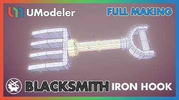 3D Modeling in Unity - Full Making Video of Modeling a Iron Hook in Blacksmith
