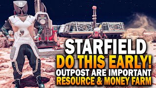 Starfield Outposts INCREDIBLY IMPORTANT! The BEST Planet For Resource Farm & Starfield Outpost Guide