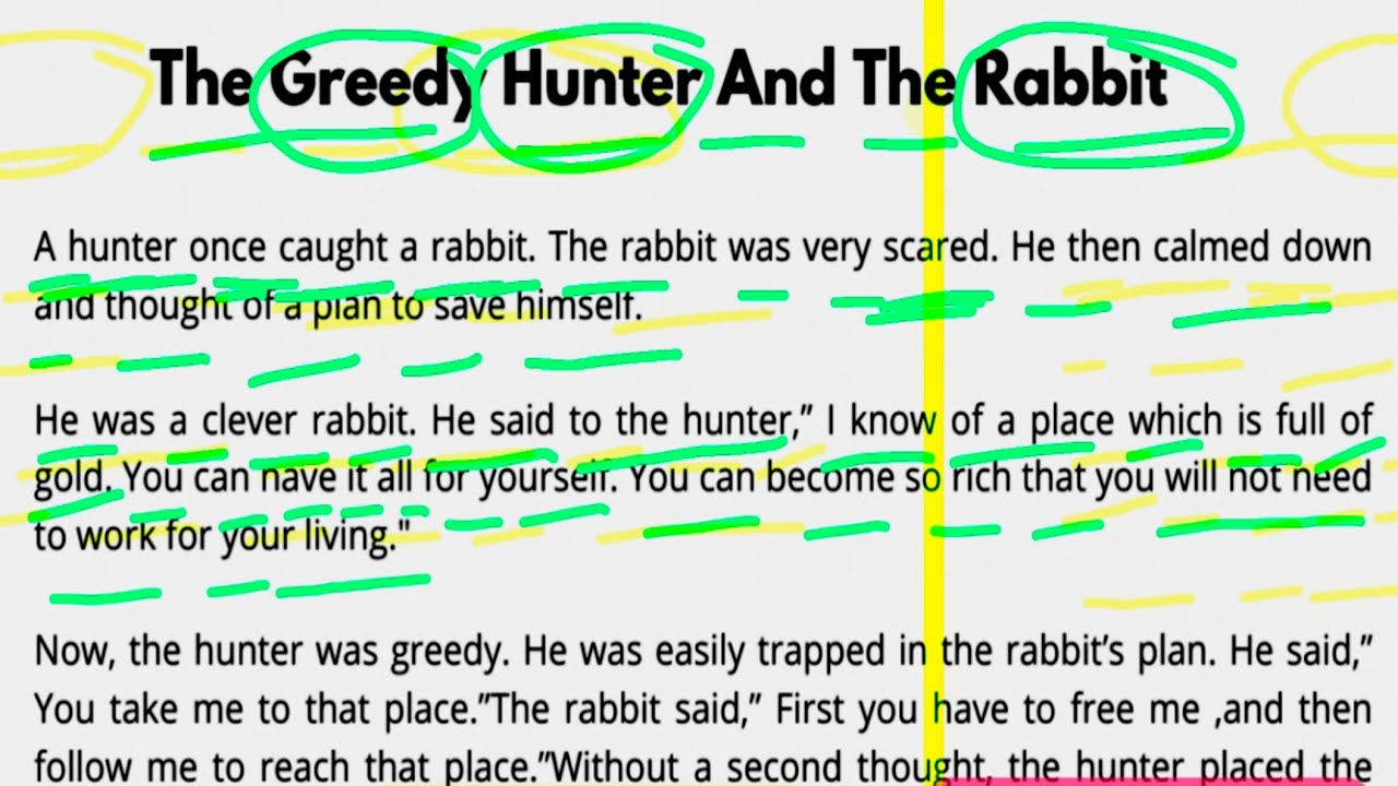 The greedy Hunter and Rabbit || Moral Story || Stories in English ...