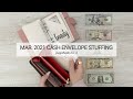 Mar. 2021 cash envelope and sinking funds stuffing | paycheck no. 2 | low income